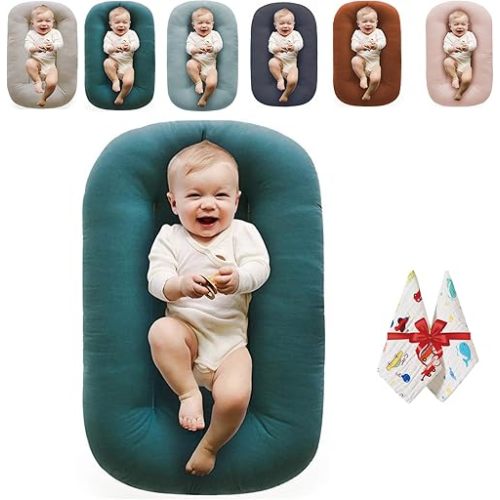 2025 New Baby Lounger, Baby Lounger Pillow, Babys Lounger Pillow for Newborn 0-24 Months (Green)
