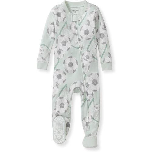 Burt's Bees Baby Boys Organic Cotton, Snug Fit Footed Sleeper Pajamas