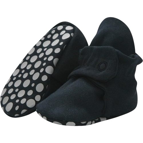 Zutano Unisex Organic Cotton Baby Booties, Stay-On and Non-Slip, Newborn to Toddler