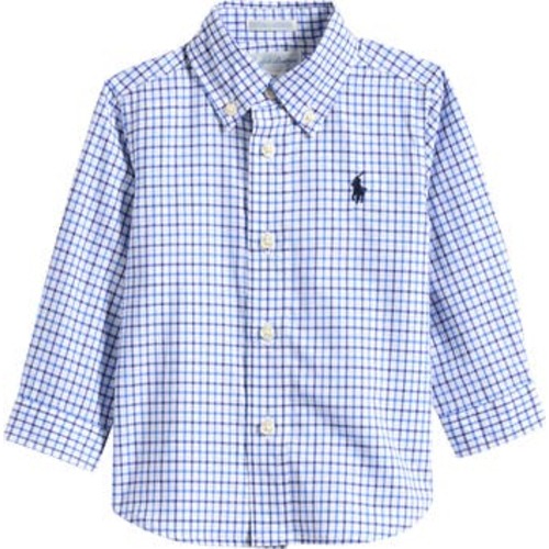 Stretch Poplin Button-Down Shirt, 12M