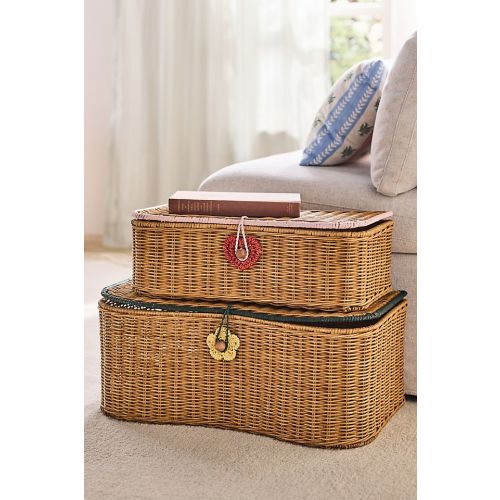 Burke Lidded Wicker Basket