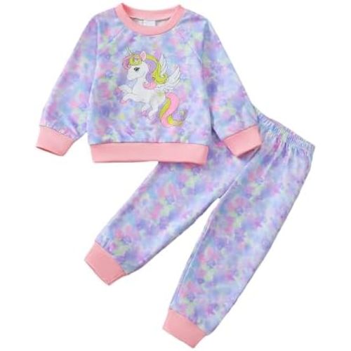 Toddler Girl Clothes Outfit Fall Long Sleeve Shirts Cute Animals Sweatsuit Pants set Winter Little Girl Clothes 12 Month