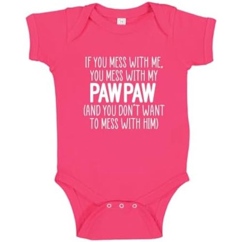 Pawpaw Baby Clothes Don't Mess with My Pawpaw Infant Bodysuit One Piece Toddler T-Shirt Pawpaw Grandpa Gift