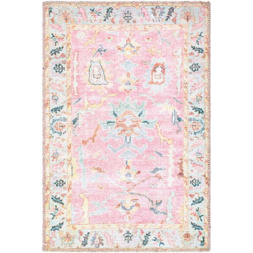 My Texas House Eloise Traditional Floral Indoor Washable Scatter Rug