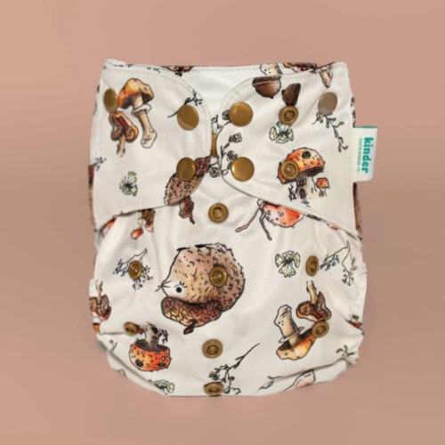 Animals and Insects: Essentials Pocket Cloth Diaper with Athletic Wicking Jersey, Grows with your Baby