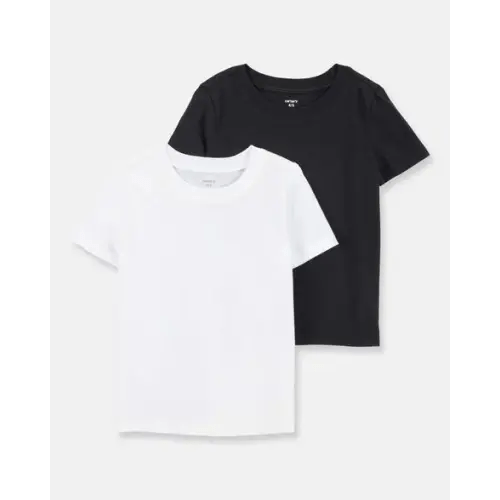 Boys 2-Pack Short-Sleeve Undershirts - Black/White | Carter's