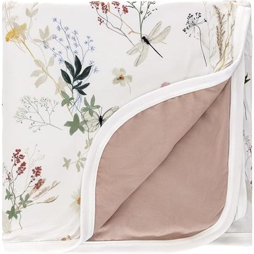 Pobibaby Premium Baby Blanket, Soft Stretchy Quilt for Babies, Toddlers, Kids (Wildflower)
