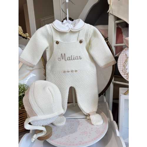 Personalized Baby 2-Piece Outfit – Newborn Hospital Take-Home Set with Hat, Personalized Baby Shower Gift for Boys Personalized Baby Outfit