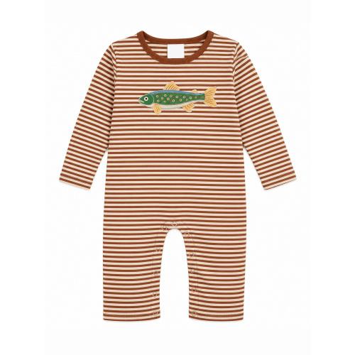 Applique Romper - Brook Trout – Posh Tots Children's Boutique