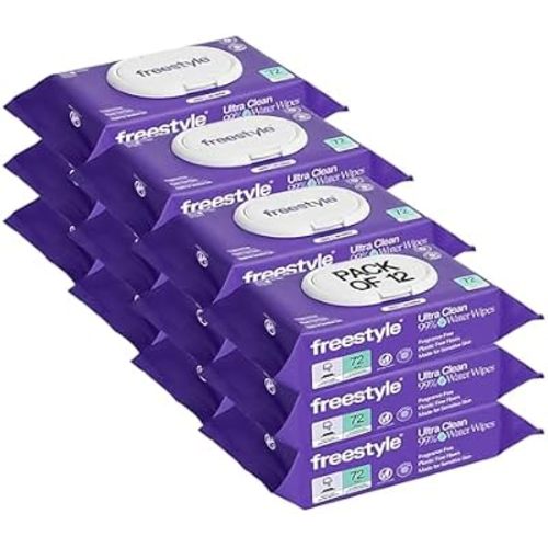 Freestyle Soft Jumbo Baby Wipes, Hypoallergenic and Unscented, Water-Based Wet Wipes for Babies, Finely Suited for Sensitive Skin, Thick & Oversized, Pack of 12, 72 Wipes Per Pack