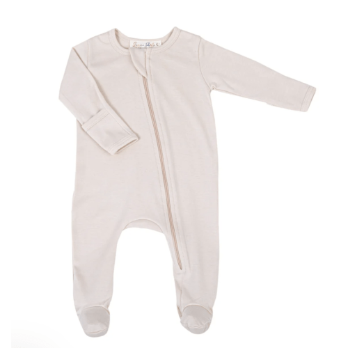 Luna & Arlo Basics Zip Footie - Driftwood
