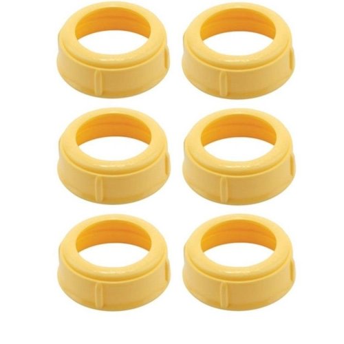 (6 Collars) MEDELA Bottle Nipple Collars Rings New! for slow or medium flow Wide Base