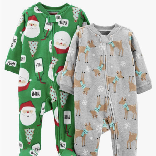 Simple Joys by Carter's Baby In 2pk Fleece Snp Santa Trees