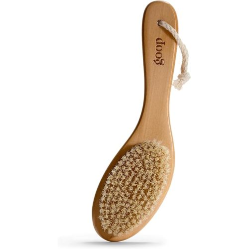 goop Beauty Dry Brush | Detoxifying Body Exfoliator | Wooden Handle with Natural Biodegradable Sisal Fibers | Sweeps Away Dead Skin | FSC Certified