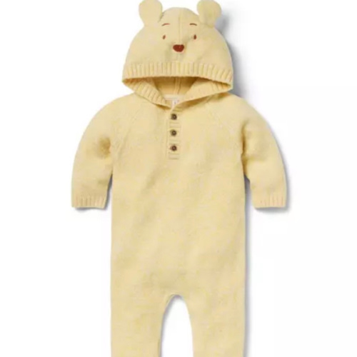 Baby Sunny Yellow Heather Disney Winnie The Pooh Baby Hooded One-Piece by Janie and Jack