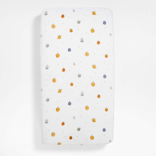 Stay Cool Outer Orbit Organic Cotton Baby Crib Fitted Sheet