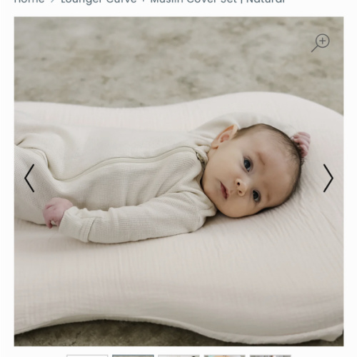 Lounger Curve + Muslin Cover Set | Birch