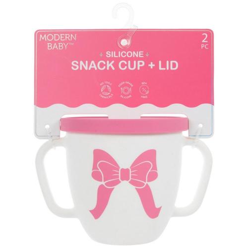 Pink Bow Silicone Snack Cup