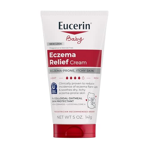 Eucerin Baby Eczema Relief Body Cream, Steroid & Fragrance Free for 3+ Months of Age, 5 oz. Tube