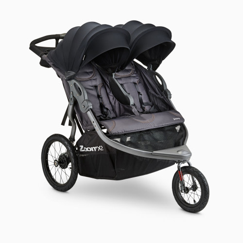 Joovy ZoomX2 Twin Double Jogging Stroller - Forged Iron