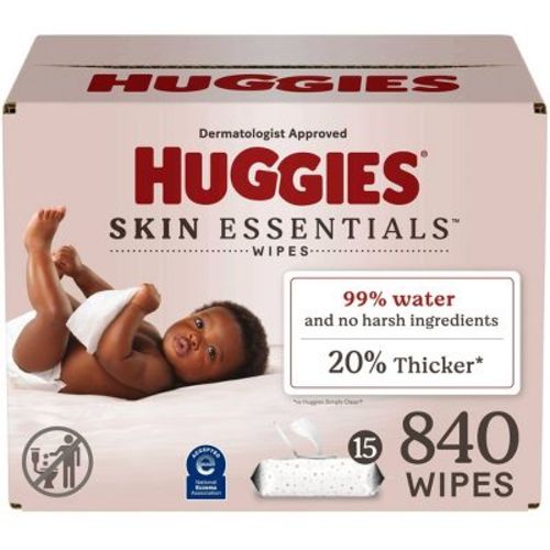 Huggies Skin Essentials Baby Wipes - 840ct -15pk: Diaper Area, Unscented