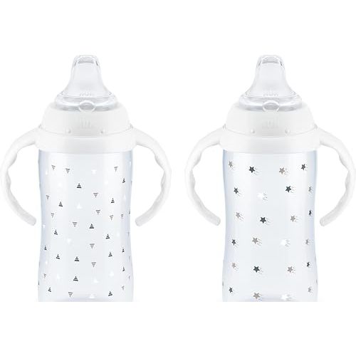 NUK Learner Cup 6+ Months Timeless Collection Amazon Exclusive 10 Oz – BPA Free Spill Proof Sippy Cup 2 Count (Pack of 1)