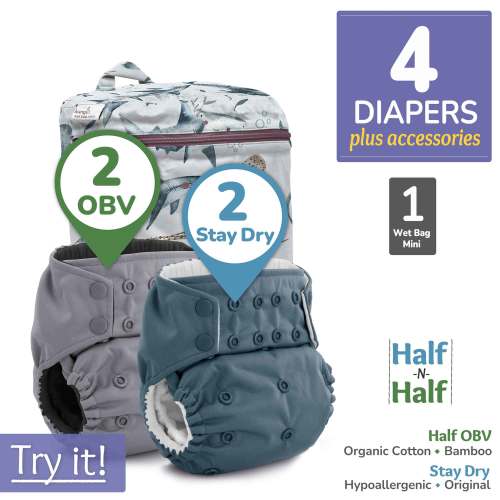 Cloth Diaper Bundle - Try It! | Rumparooz G3 Stay Dry Original + OBV H