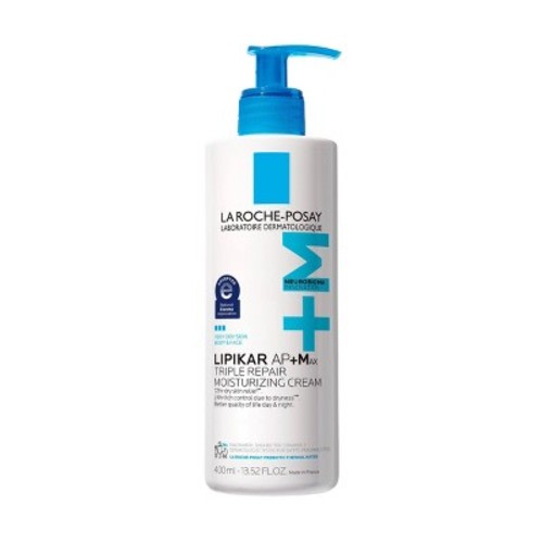 La Roche Posay Lipikar AP+M Triple Repair Body Moisturizing Cream Body and Face Moisturizer for Dry Skin with Shea Butter and Glycerin - 13.5 fl oz
