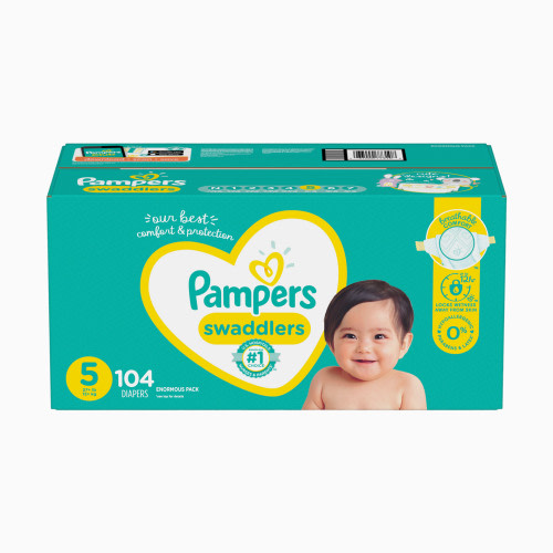 Pampers Swaddlers Disposable Diapers, Enormous Pack - Size 5, 104 Count