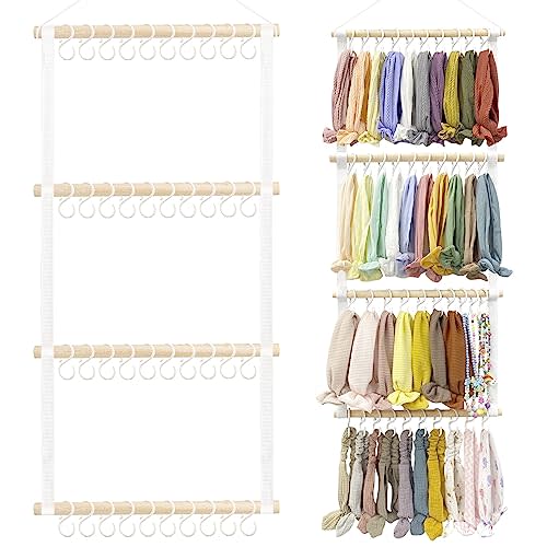 POVETIRE Headband Holder Hair Bows Organizer for Girls, Baby Hair Accessories Organizer Storage Wall Hanging Decor for Toddler Girls Room