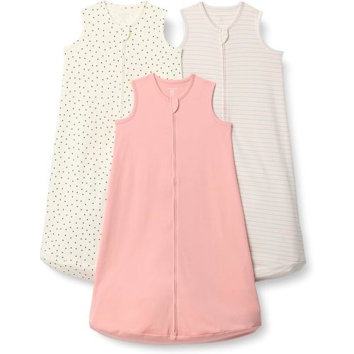 Amazon Essentials Unisex Babies' Cotton Sleep Sack, Wearable Blanket, 0.5 TOG, Pack of 3