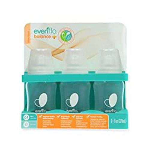 Evenflo Balance Plus 3-Pack Wide Neck Bottles - White, one Size