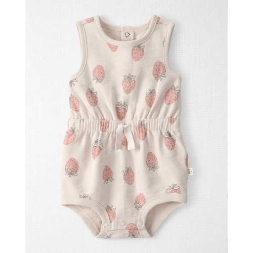 Baby Girl Organic Cotton Romper in Strawberry Print - Little Planet | Carter's
