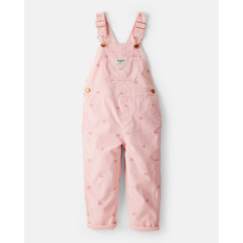Toddler Girl Bow Print Corduroy Overalls - Pink - OshKosh B'gosh | Carter's