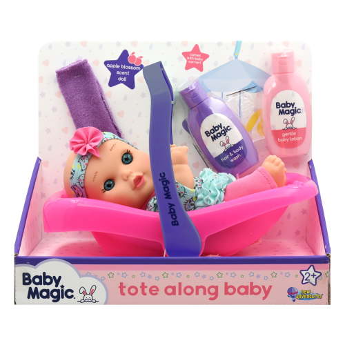 Baby Magic Tote Along Baby Bath Set w/ Toy Baby Doll (Scented)