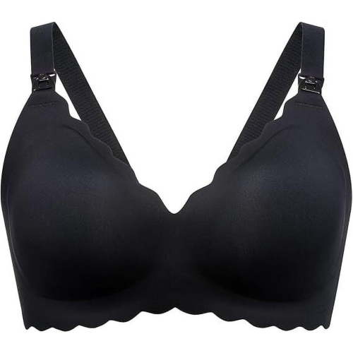 Momcozy Nursing Bras for Breastfeeding, Seamless Pregnancy Maternity Bra Wireless Classic Jelly Strip Support Nursing Bra