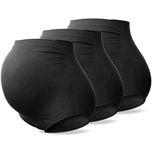 SUNNYBUY Women's Maternity High Waist Underwear Pregnancy Seamless Soft Hipster Panties Over Bump
