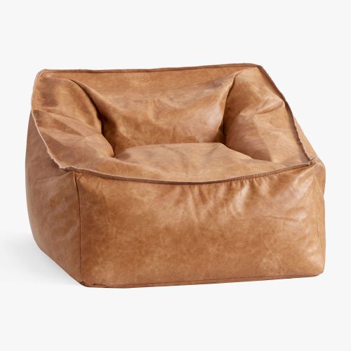 Faux Leather Caramel Modern Bean Bag Lounger Collection