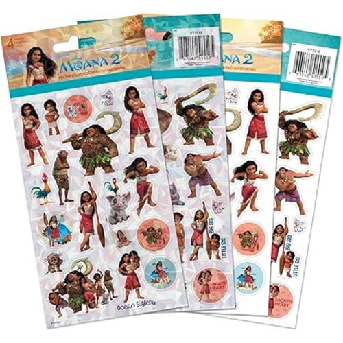 Disney Moana 2 Standard Stickers - 4 Sheet
