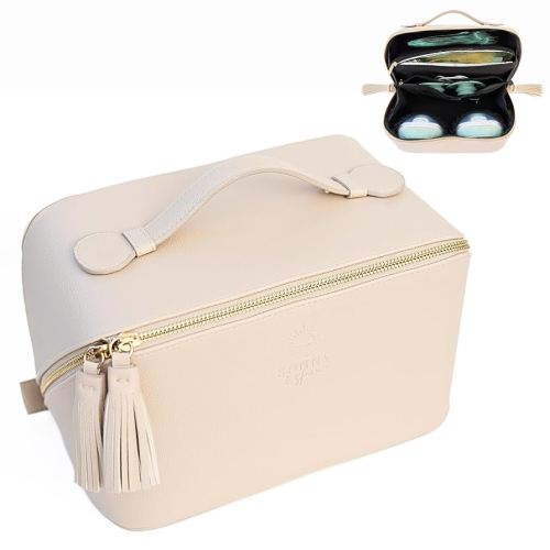 Wearable Breast Pump Bag with Cooler, Pumping Bag for Work, Compatible with Wearable Breast Pumps, Removable Breast Milk Cooler Included, Portable Pump Carrying Case with Room for Accessories