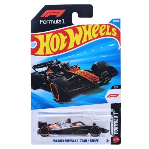 Hot Wheels McLaren Formula One Team [Black & Orange] F1 1/5, 20/250, 1:64 Scale Diecast Toy Vehicle