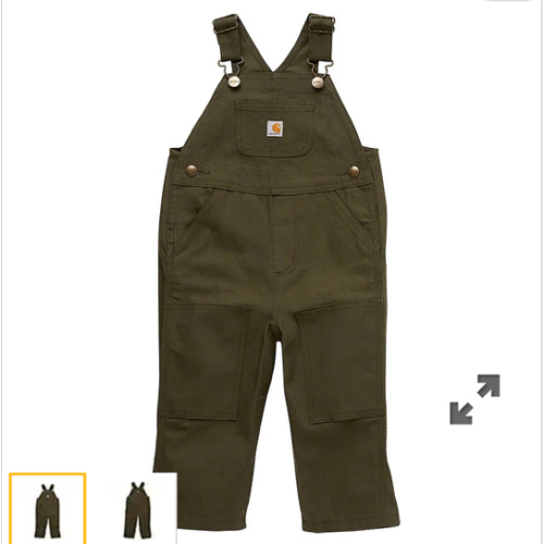 Kids' Loose Fit Canvas Bib Overall (Infant/Toddler) | Fan Shop | Carhartt