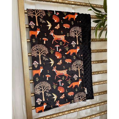 Woodland | Cottagecore | Fox | Mushroom | Baby Blanket | Nursery | Minky | Super Soft | Baby Shower Gift | Gift for Baby | READY TO SHIP