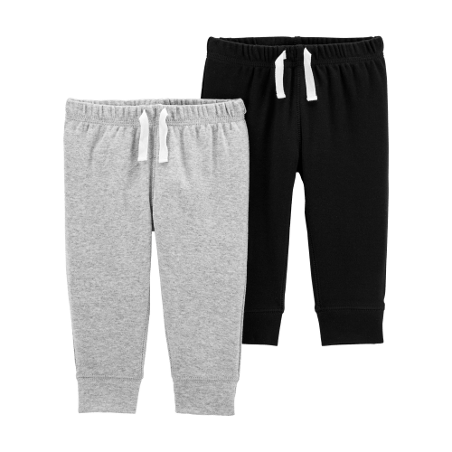 3 Month Grey/Black Baby 2-Pack Cotton Pants