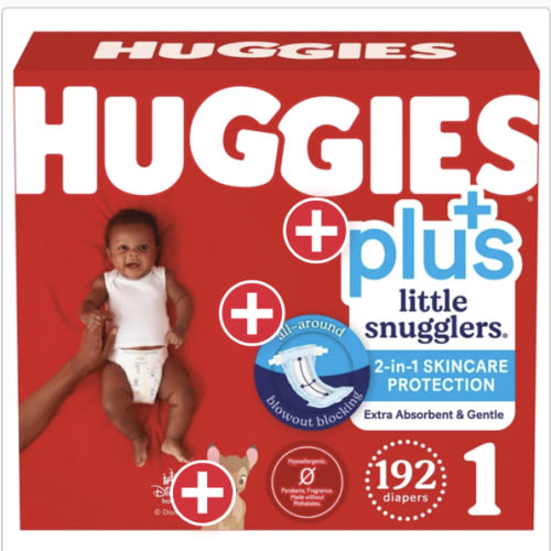 Huggies Little Snugglers Plus Diapers Size 1, 192-count | Costco