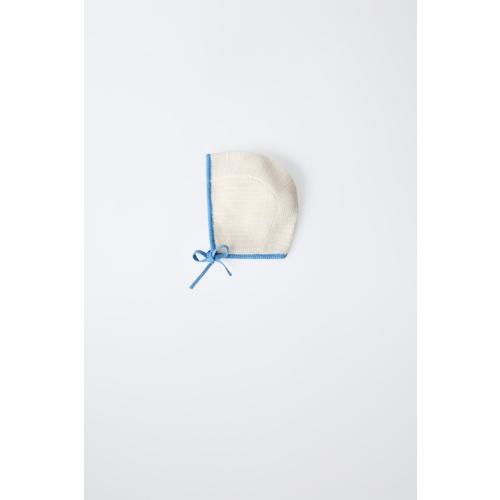 CONTRAST KNIT BONNET - Ecru | ZARA United States