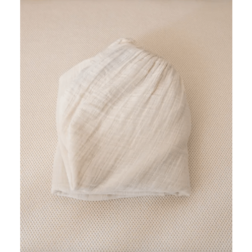 Organic Breathable Muslin Crib Sheets- Cream
