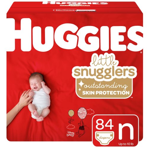 Huggies Little Snugglers Baby Diapers, Size Newborn, 84 Ct, Giga Jr Pack