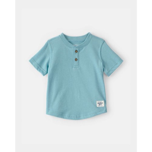 Baby Boy Short-Sleeve Henley T-Shirt - Turquoise - OshKosh B'gosh | Carter's
