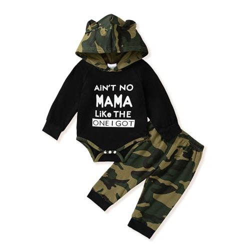 NZRVAWS Newborn Baby Boy Clothes Infant Boy Hoodie Romper Sweatshirt Pants Outfit Cute Fall Winter Clothing Set 0-18M